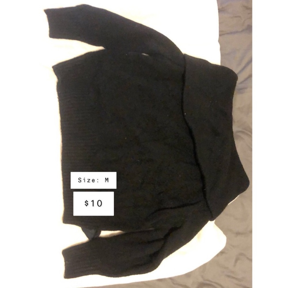Black cowl neck sweater